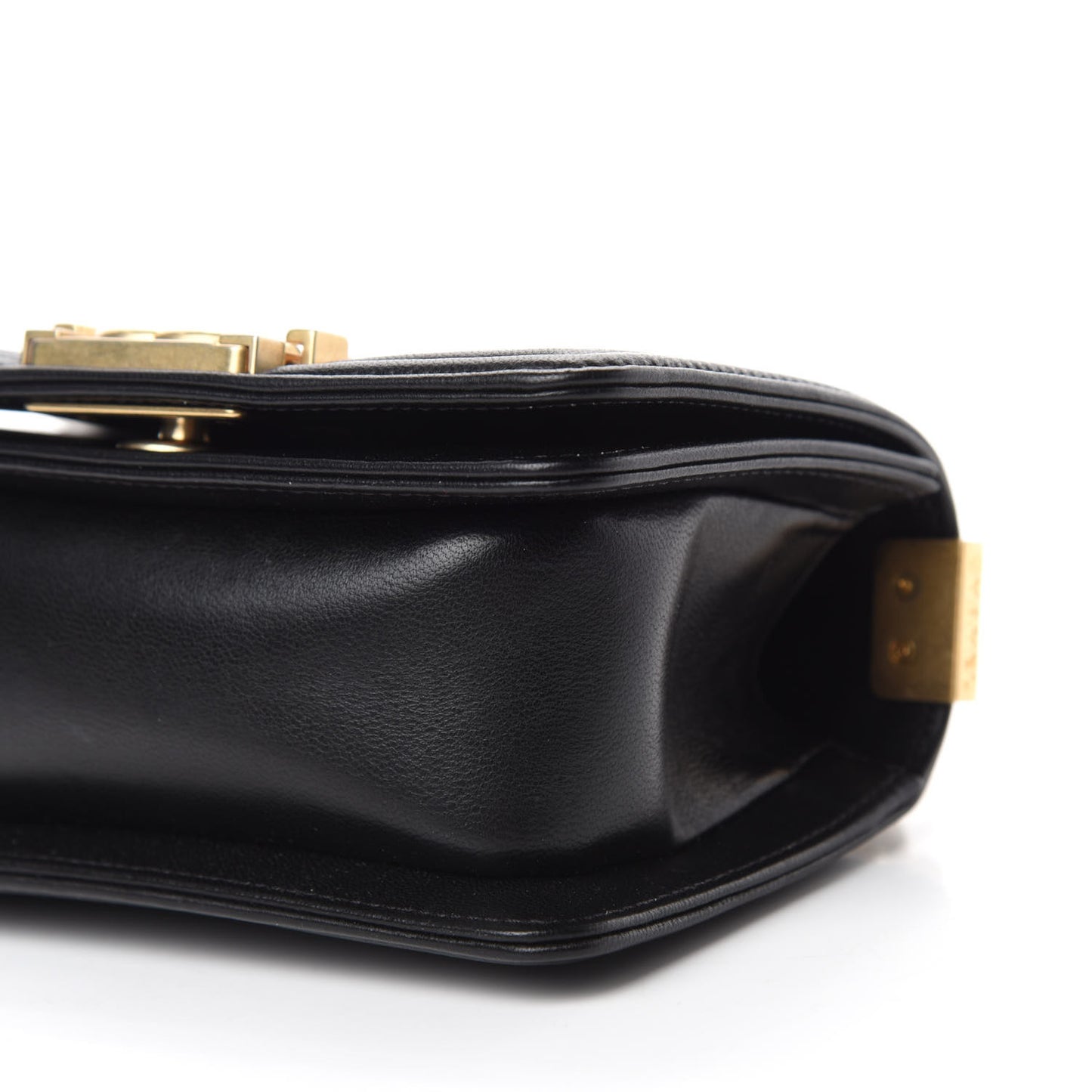 Lambskin Quilted Mini Boy Flap Black