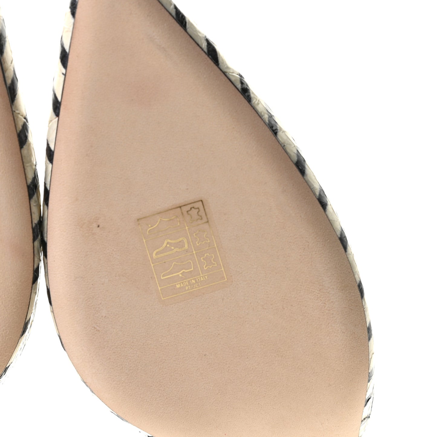 Elaphe Striped Tilly 100 Pumps 39 Black Off White