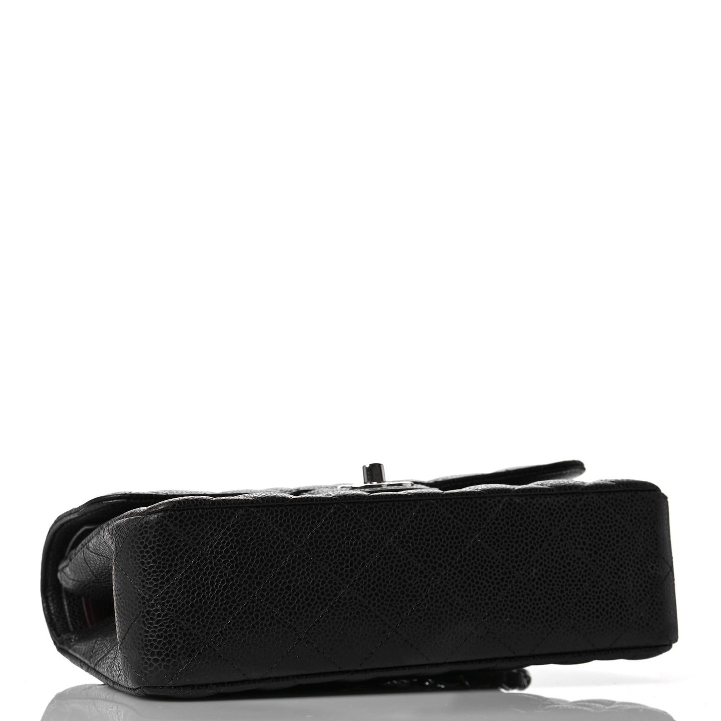Caviar Quilted Small Double Flap Black