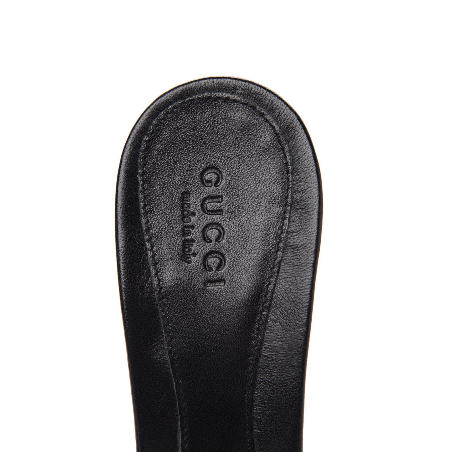 Patent GG Horsebit Mid Heel Slides 37 Black