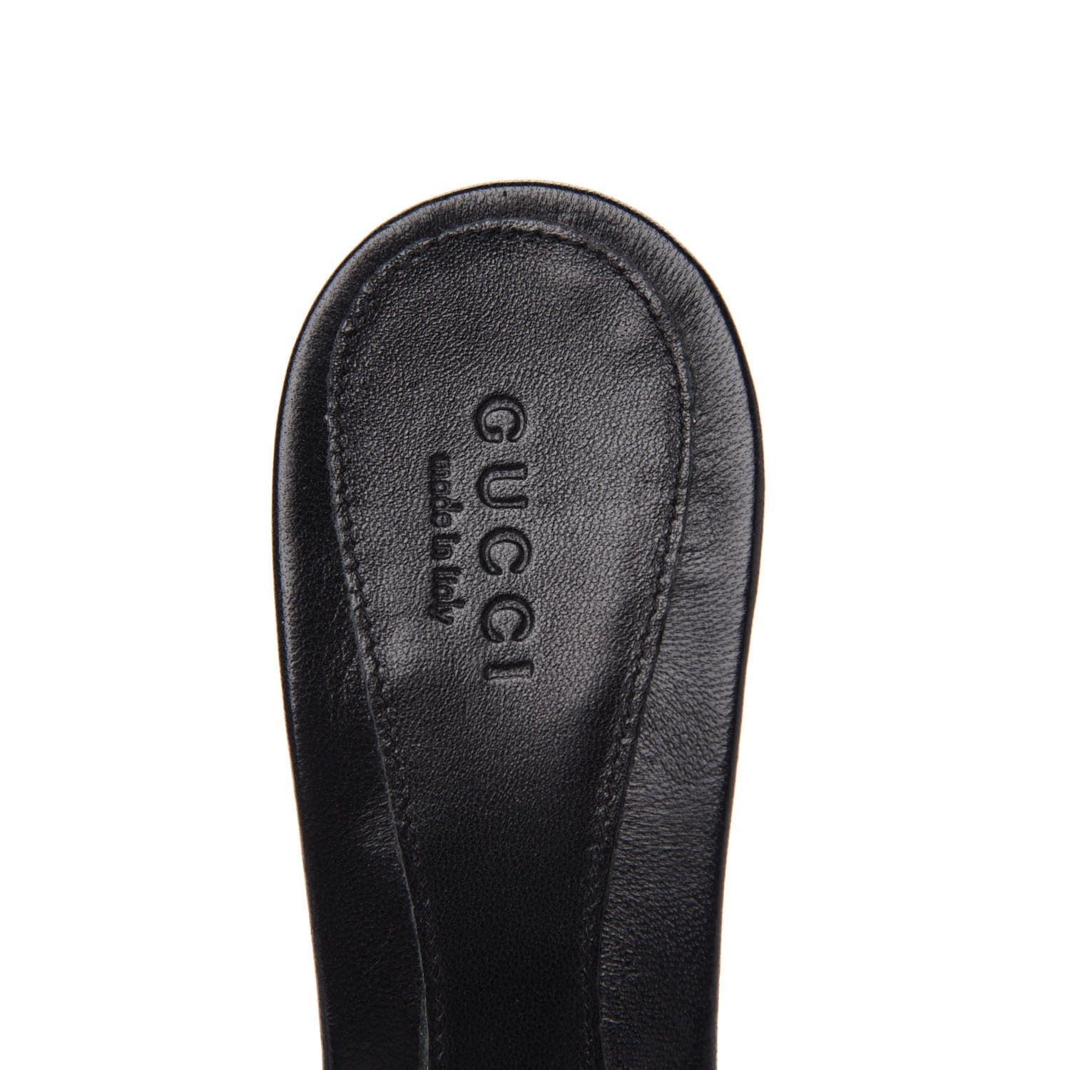 Gucci Patent GG Horsebit Mid Heel Slides 37 Black 7 of 11