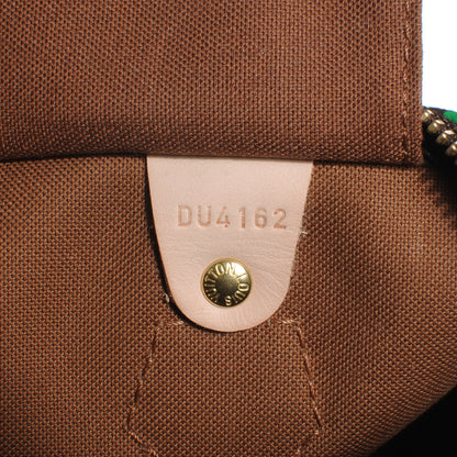 Louis Vuitton Monogram Kusama Town Speedy 30 Green 6 of 7