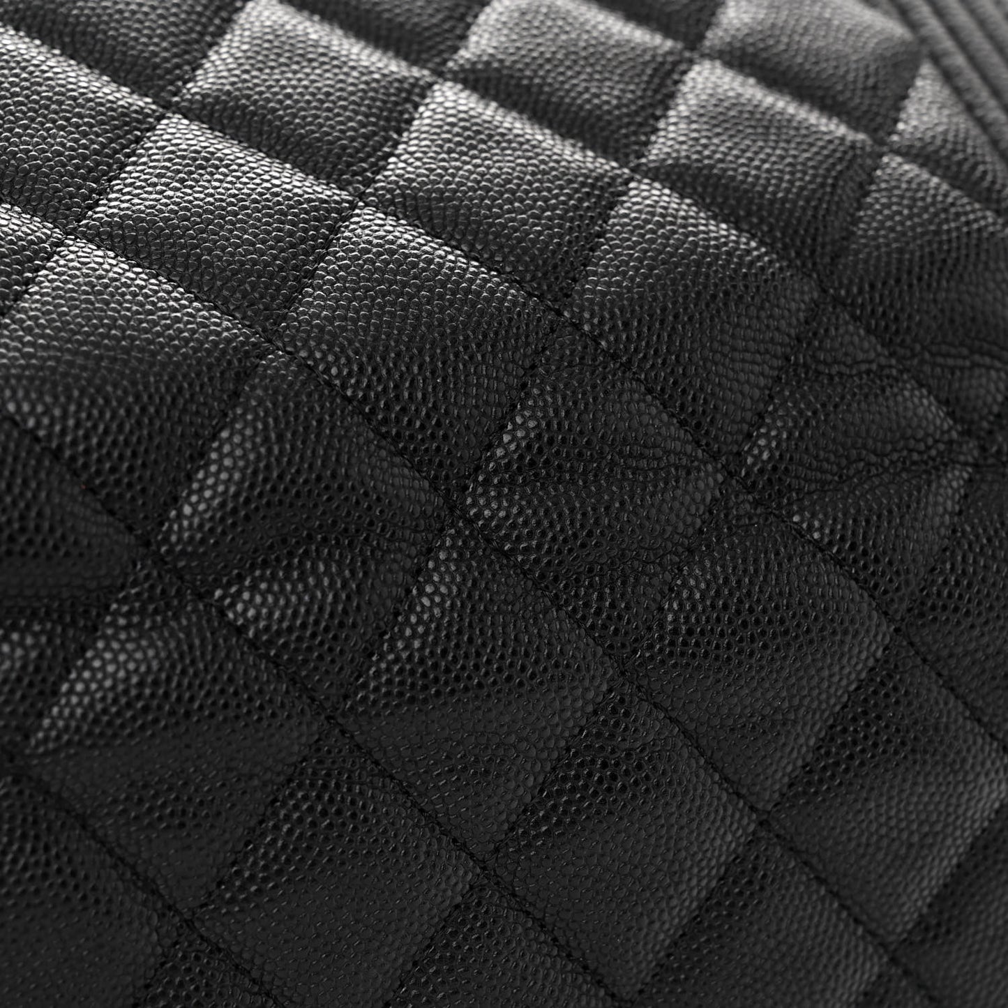 Caviar Quilted Boy Wallet On Chain WOC Black