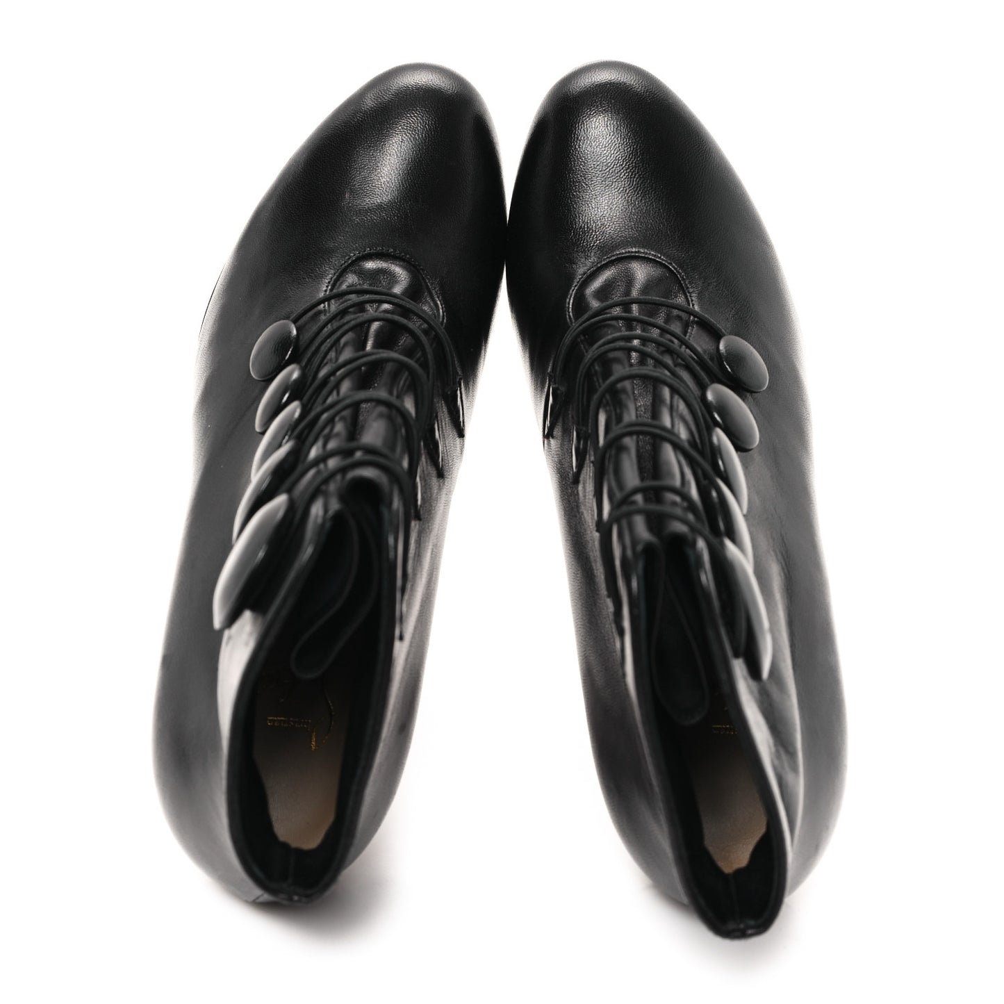 Shiny Nappa Booton 100 Ankle Boots 38.5 Black