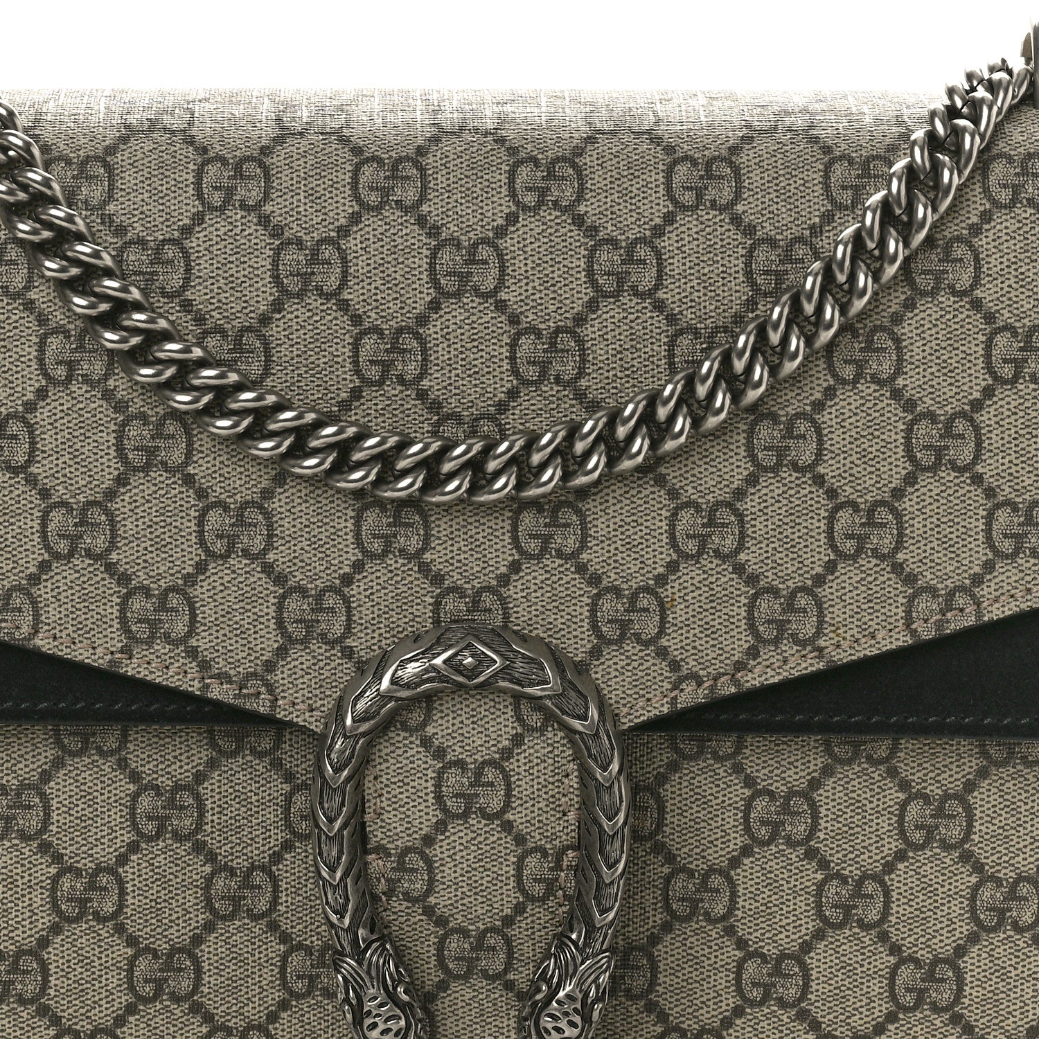 Gucci GG Supreme Monogram Medium Dionysus Shoulder Bag Black 9 of 14