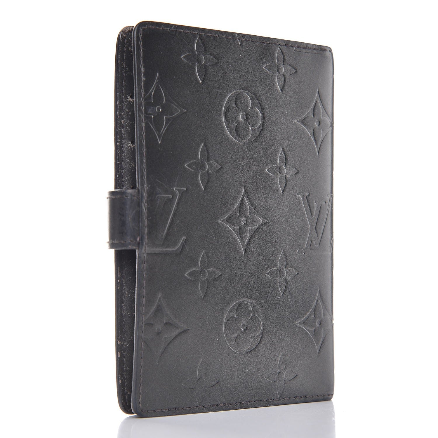 Louis Vuitton Mat Monogram Small Ring Agenda Cover Black 3 of 11