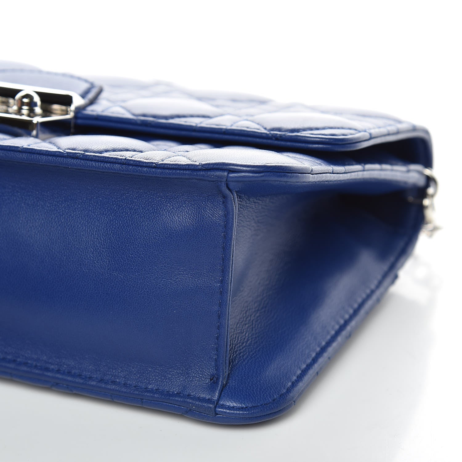 Christian Dior Lambskin Cannage Miss Dior Promenade Pouch Blue 9 of 9