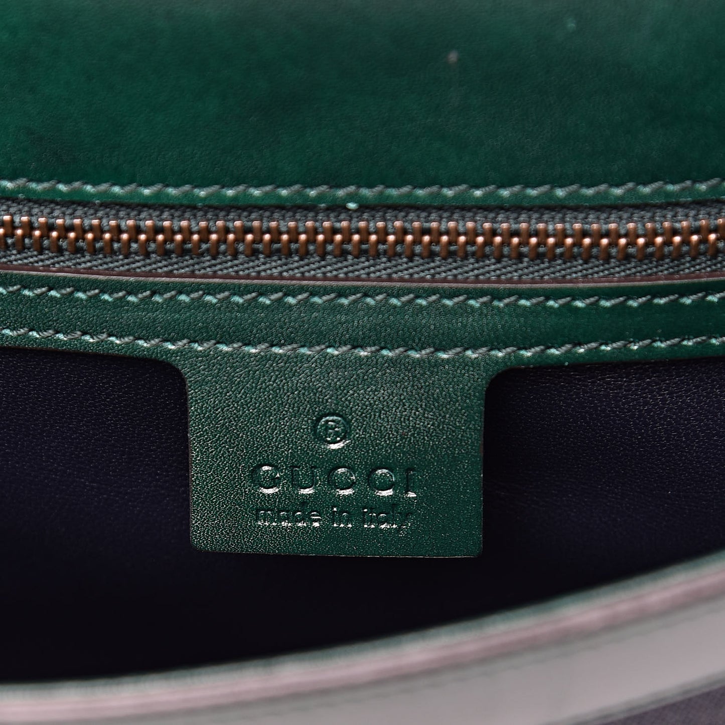 Tuscany Lux Calfskin Web GG Marmont Shoulder Bag Verde
