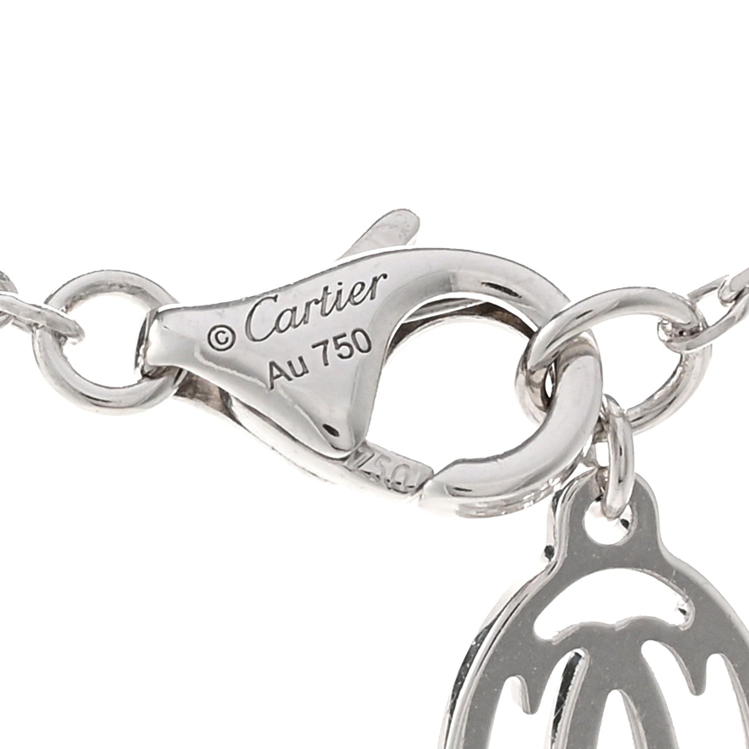 Cartier 18K White Gold Diamond SM D'Amour Pendant Necklace 4 of 5