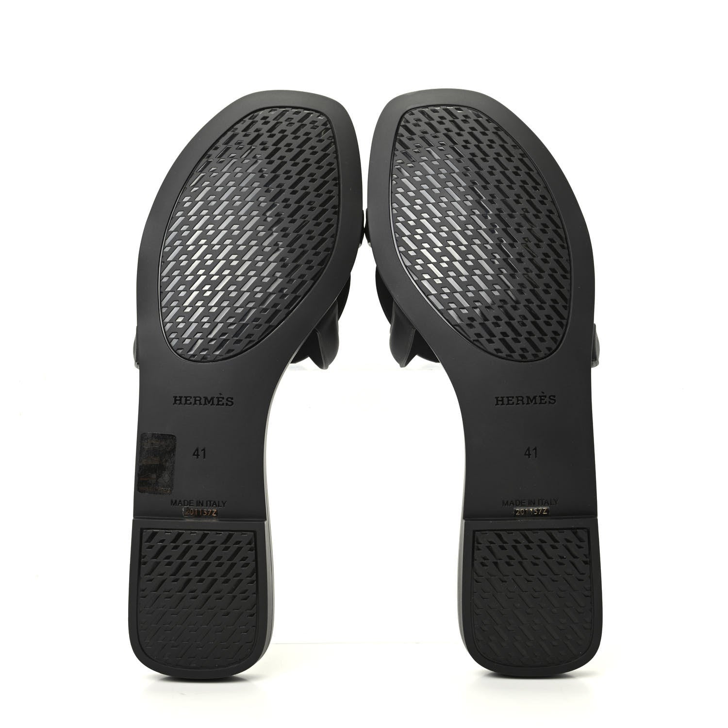 Hermes Rubber Aloha Sandals 41 Black 6 of 10
