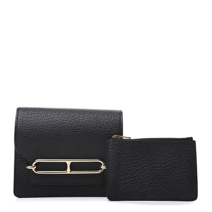 Hermes Chevre Mysore Roulis Slim Wallet Black 1 of 10