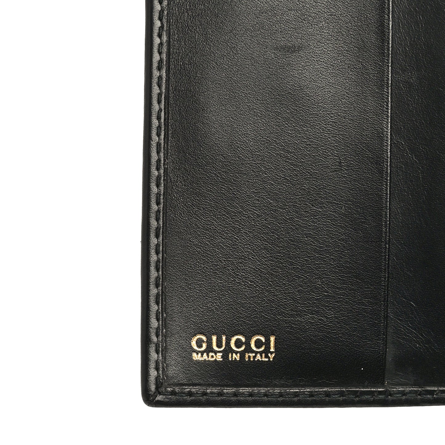 Calfskin Web Compact Wallet Black