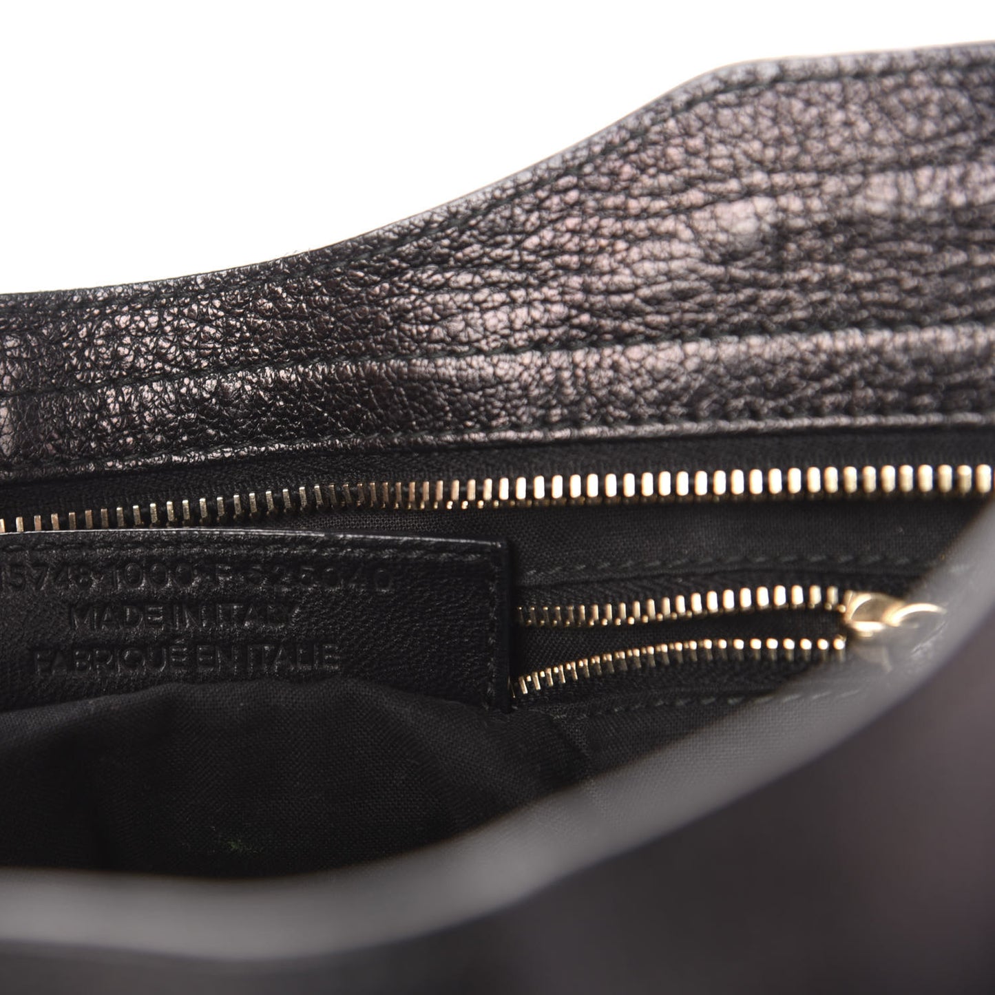 Chevre Gold Metallic Edge Hardware City Black