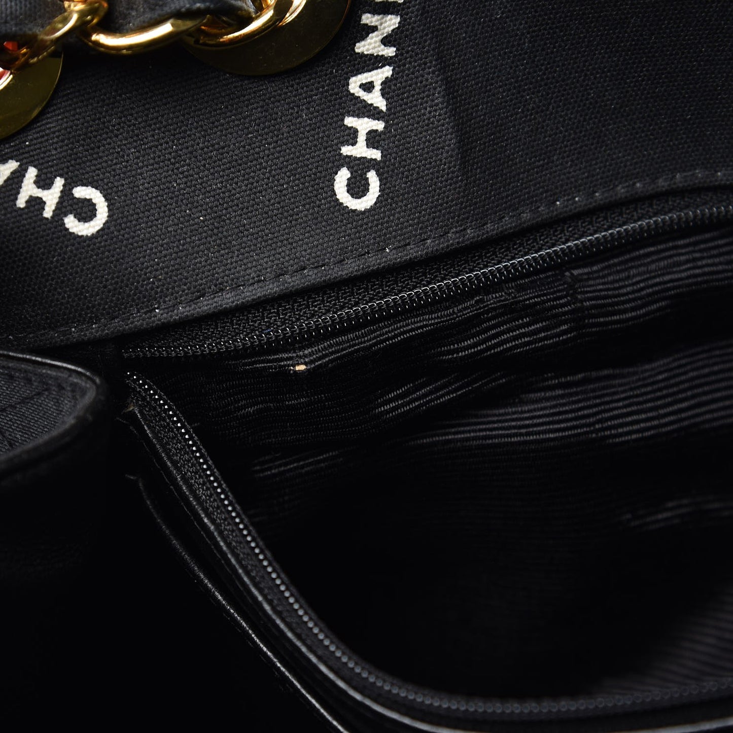 Canvas Quilted XL Jumbo Single Flap Black