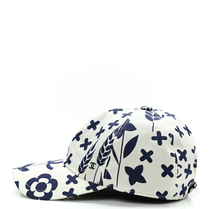 Chanel Cotton CC Cap Hat Navy White 4 of 8