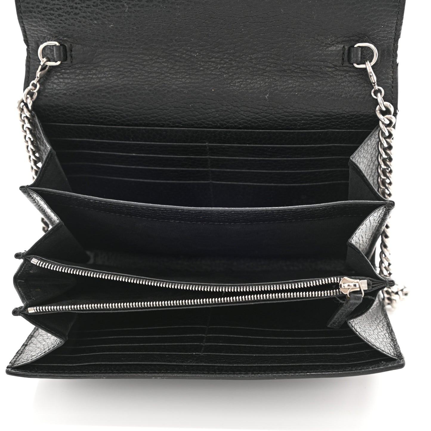 Calfskin Mini Dionysus Chain Wallet Black