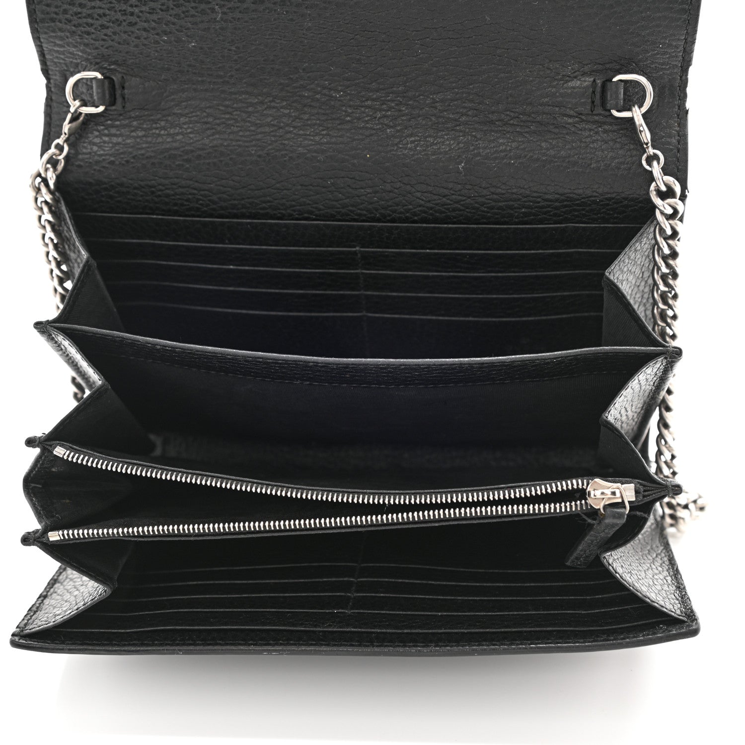 Gucci Calfskin Mini Dionysus Chain Wallet Black 4 of 12
