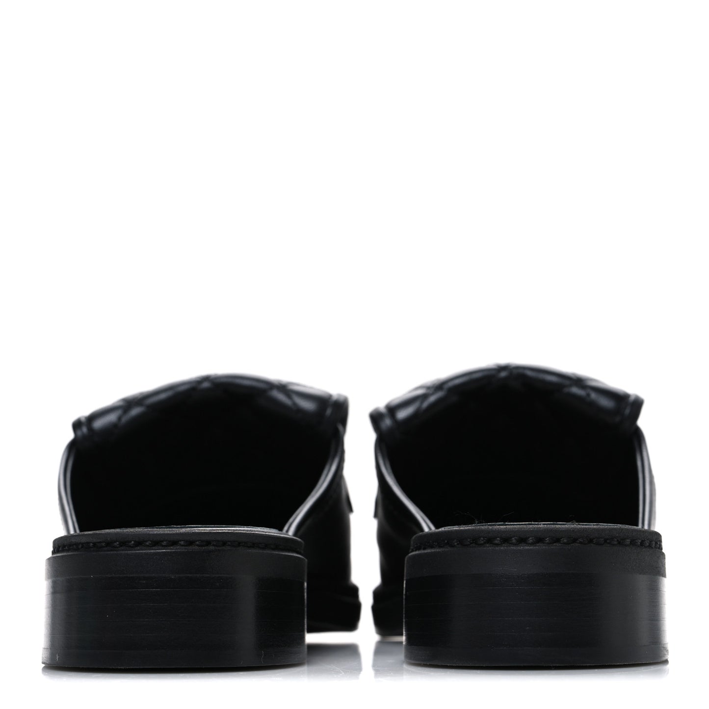 Lambskin Quilted CC Turnlock Mules 40 Black