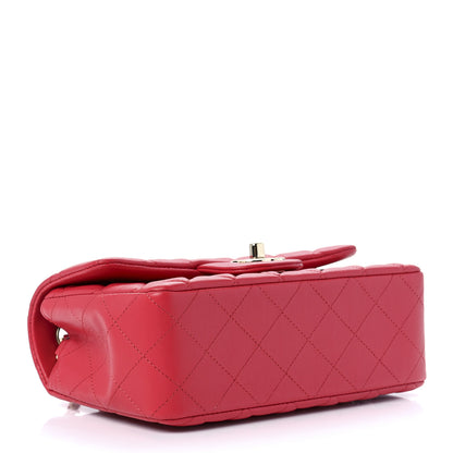 Chanel Lambskin Quilted Mini Rectangular Flap Red 4 of 13