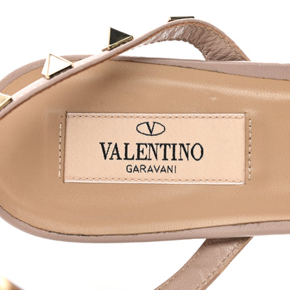 Valentino Garavani Calfskin Rockstud 35/75mm Platform Sandals 37.5 Poudre 7 of 8