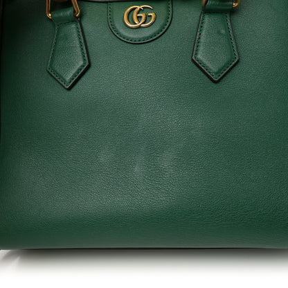 Gucci Wonka Grain Calfskin Small Diana Tote Bag Green Yellow Fluo 16 of 16