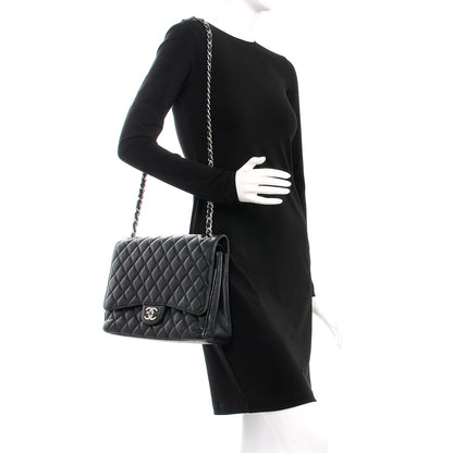 Chanel Caviar Quilted Maxi Double Flap Black 2 of 11