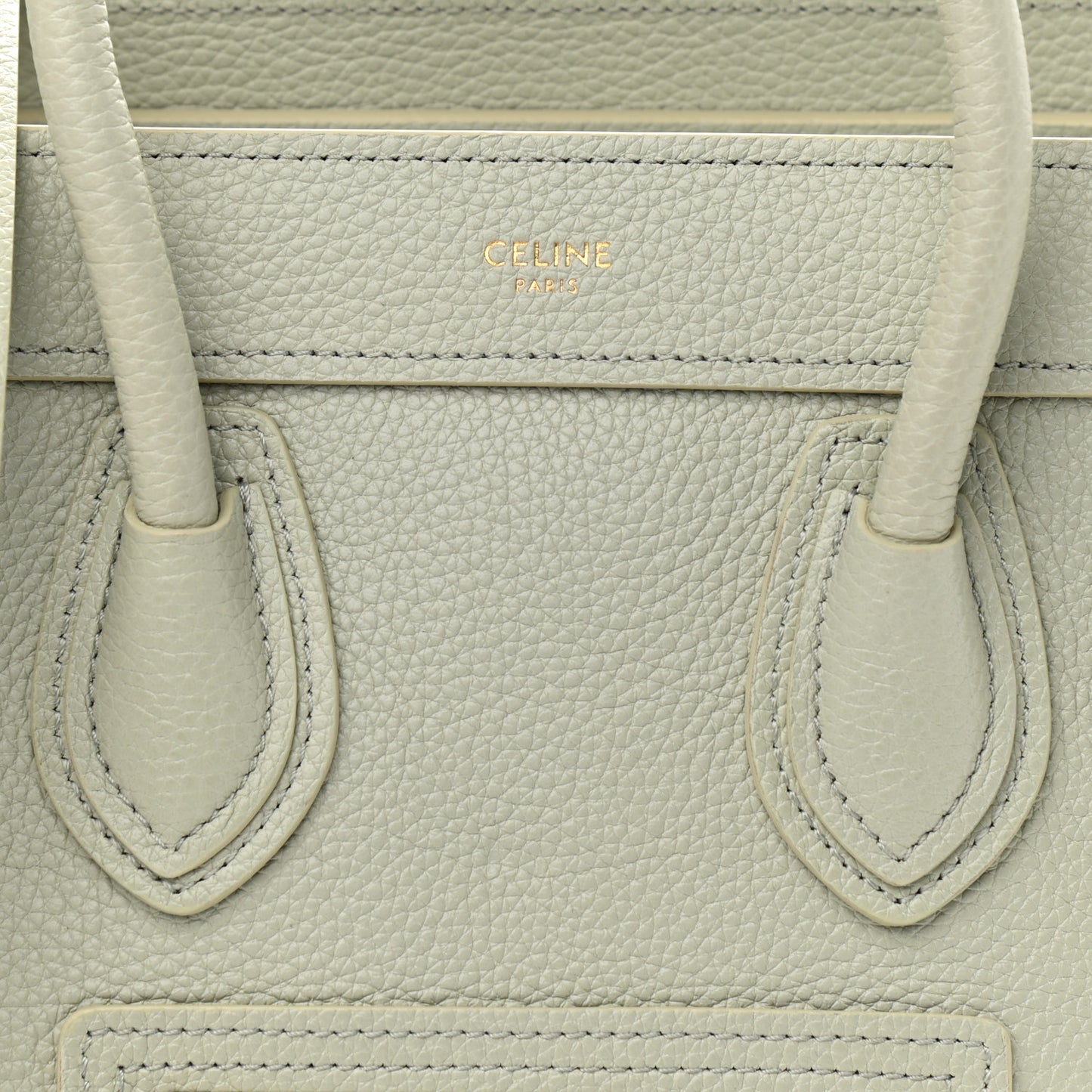 Drummed Calfskin Nano Luggage Vert D'eau