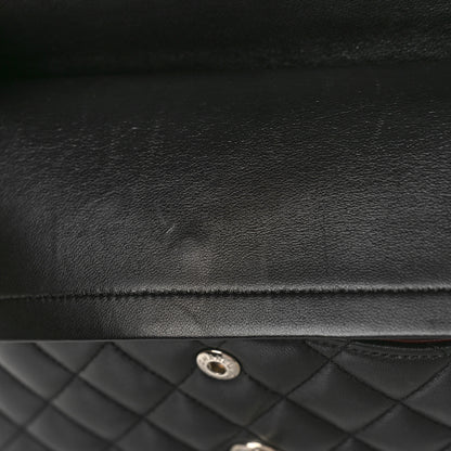 Chanel Lambskin Quilted Medium Double Flap Black 11 of 14