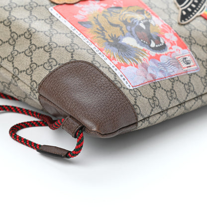 Gucci Soft GG Supreme Monogram Courrier Drawstring Backpack 8 of 9