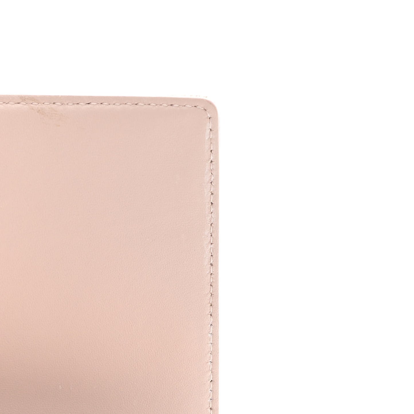 Grained Calfskin Diorama Wallet on Chain Pouch Nude