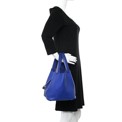 Hermes Taurillon Clemence Matte Alligator Picotin Lock Touch 22 MM Bleu Electrique 2 of 10