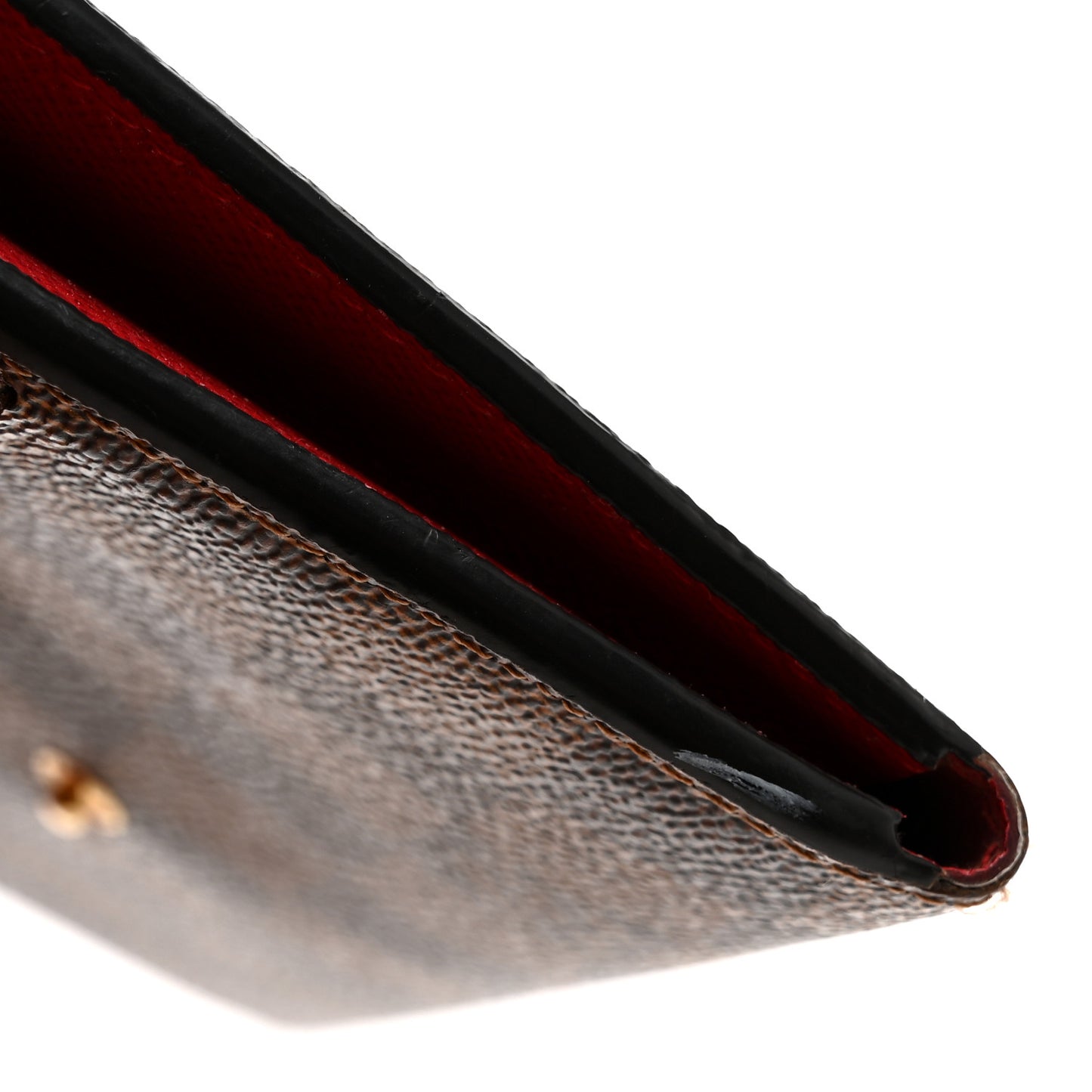 Damier Ebene Emilie Wallet Red