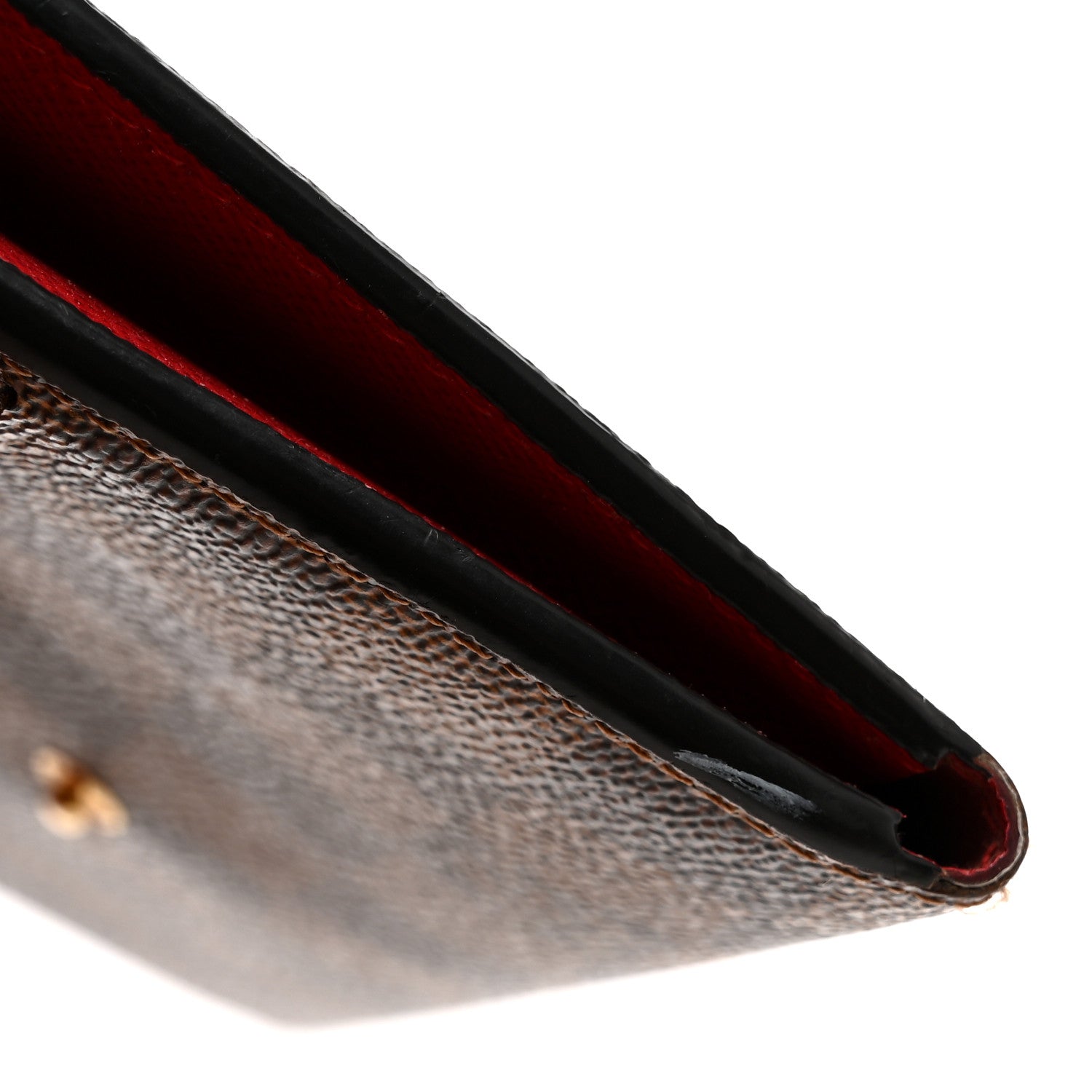 Louis Vuitton Damier Ebene Emilie Wallet Red 9 of 10