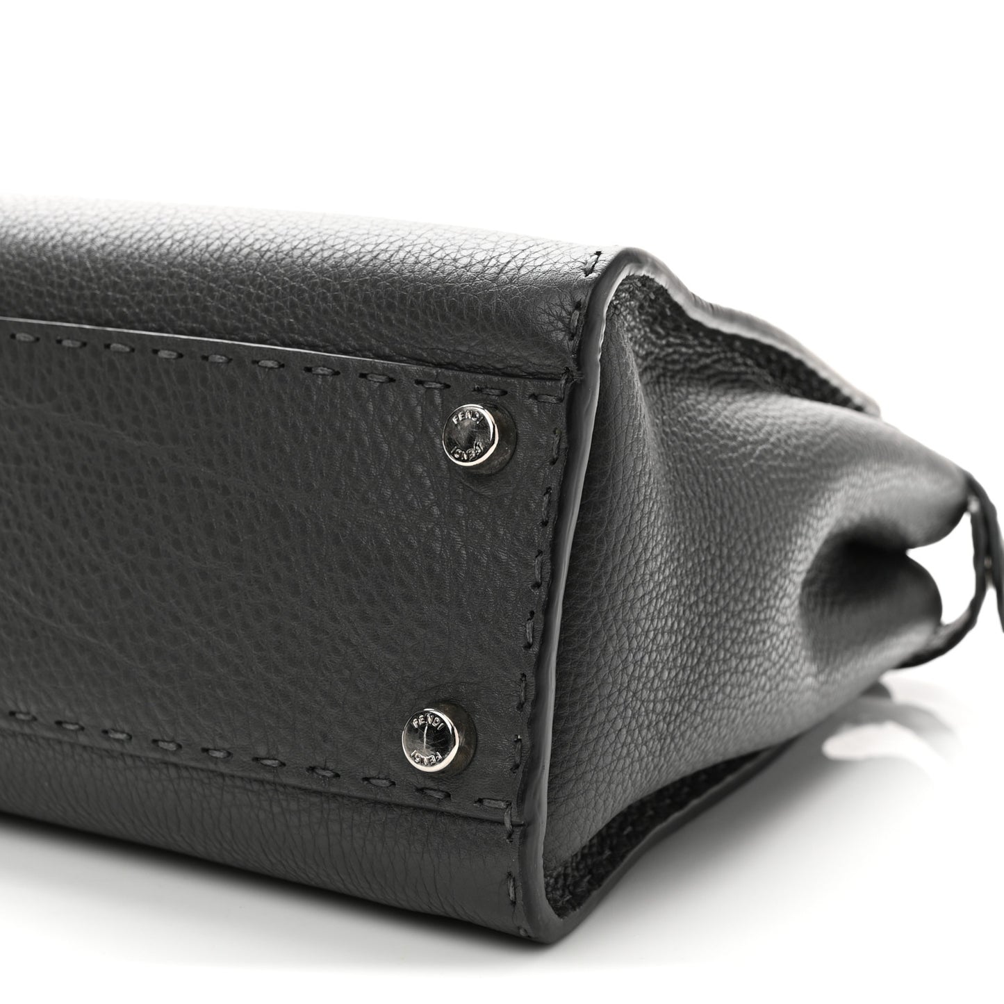 Cuoio Romano Selleria Bi-Color Medium Peekaboo Iconic Satchel Asphalt Milk