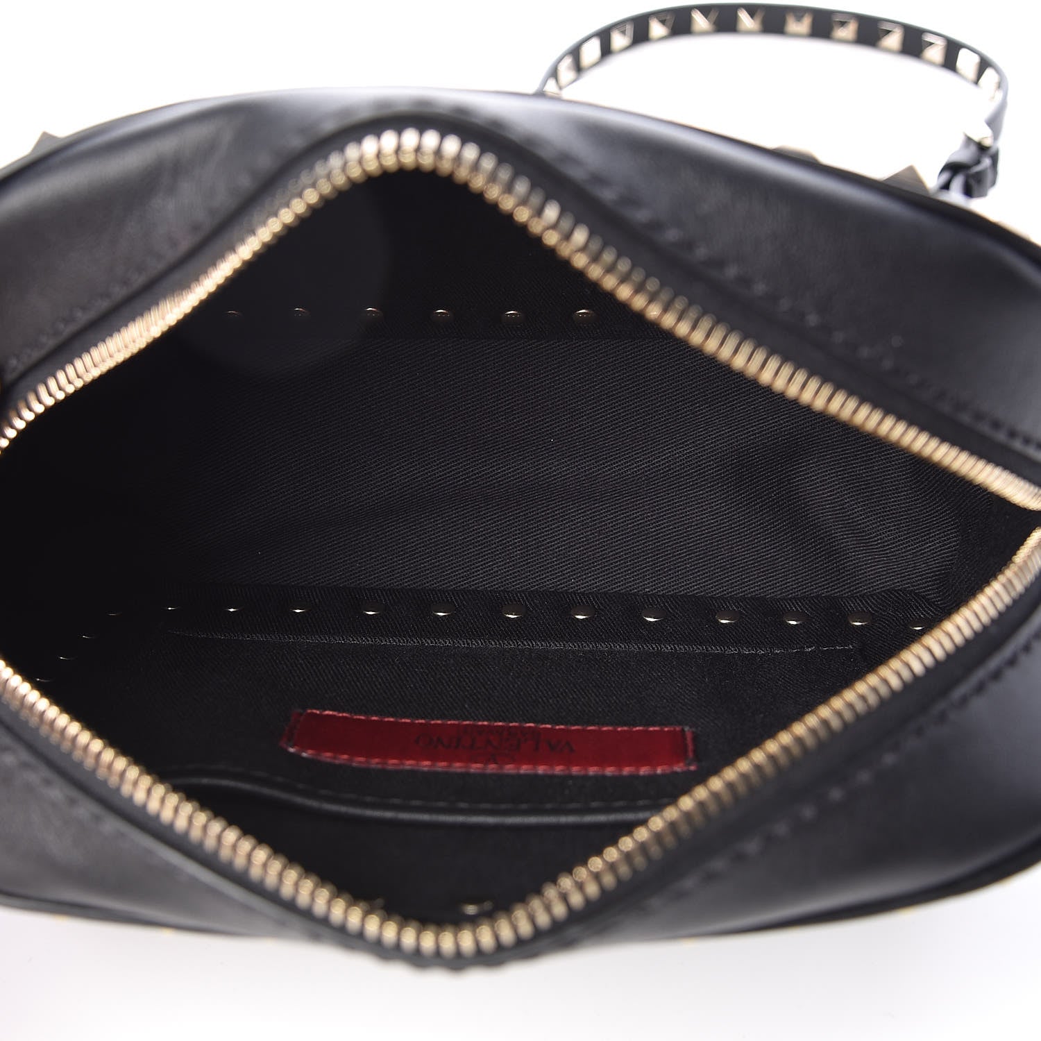 Valentino Garavani Calfskin Rockstud Camera Crossbody Bag Black 5 of 9