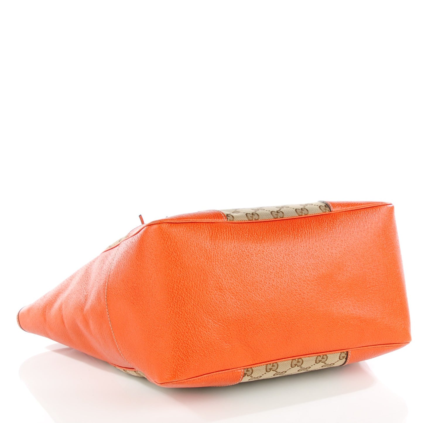 Monogram Medium Bree Zippered Tote Beige Orange
