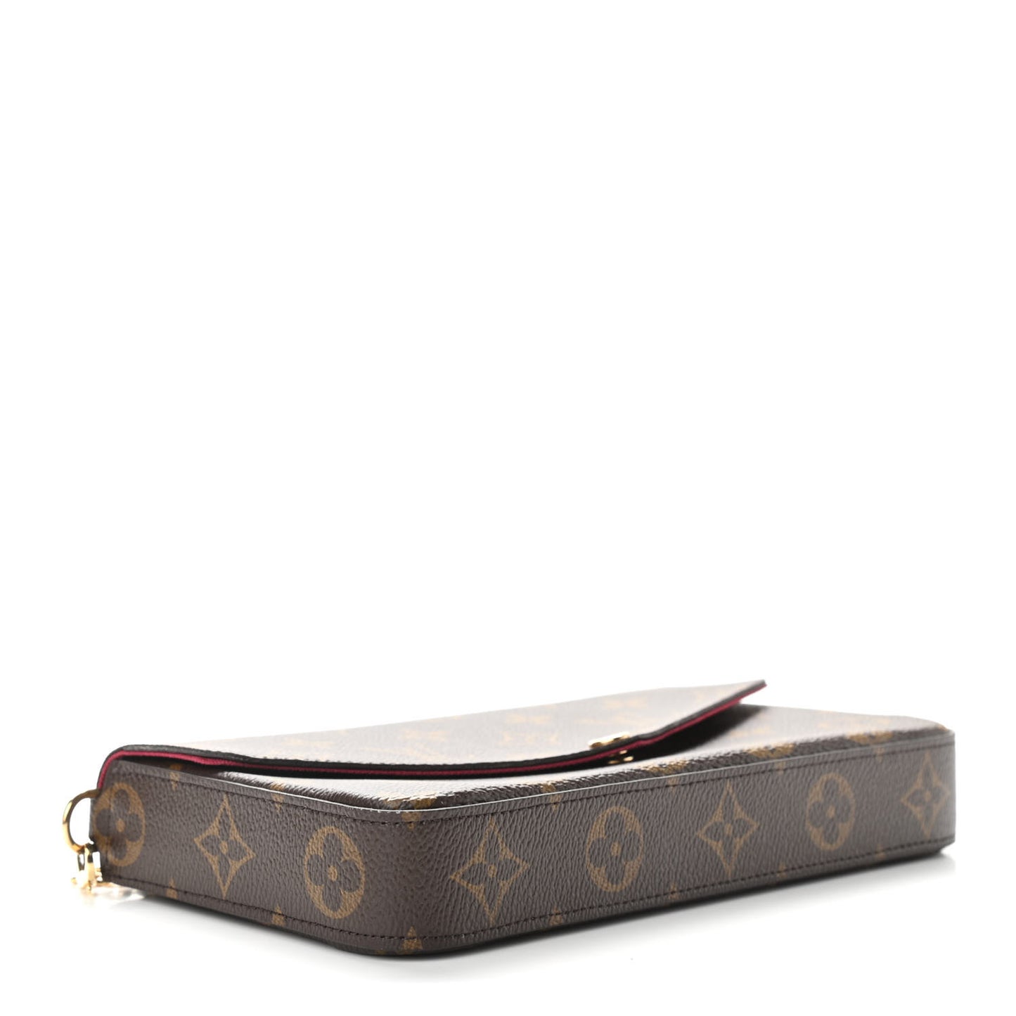 Monogram Pochette Felicie Chain Wallet Fuchsia