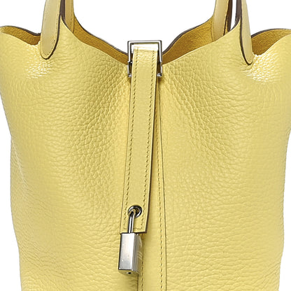 Hermes Taurillon Clemence Ostrich Touch Picotin Lock 18 PM 8 of 11