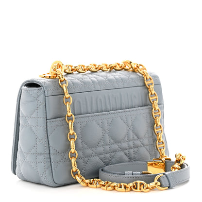 Christian Dior Calfskin Cannage Small Caro Bag Cloud Blue 3 of 10