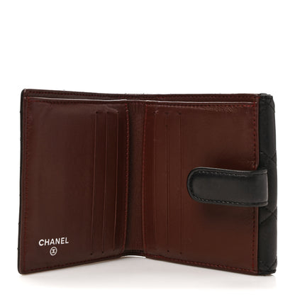 Chanel Lambskin Quilted Compact French Flap Wallet Black 5 of 7