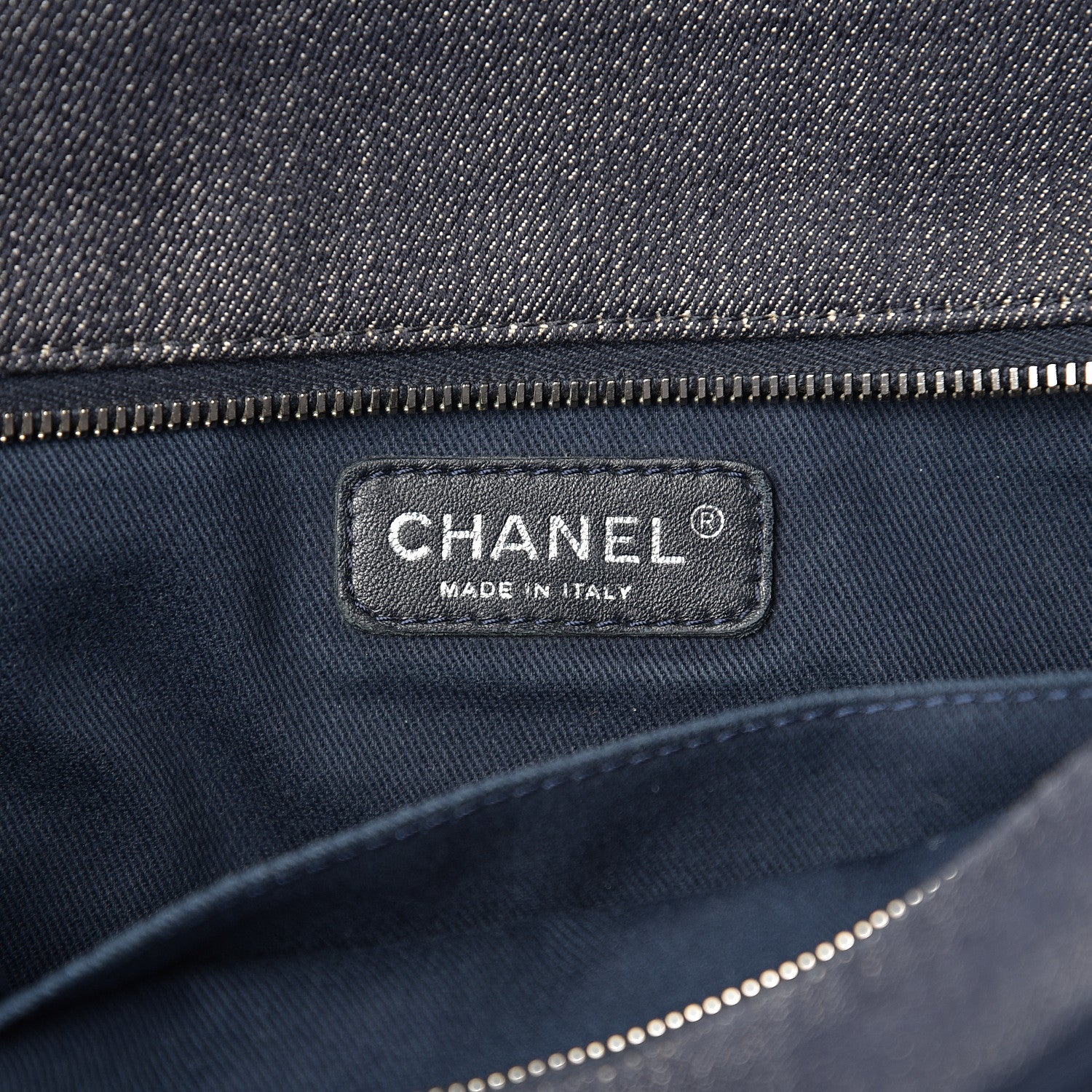Chanel Denim Deauville Bowling Bag Dark Blue 5 of 11