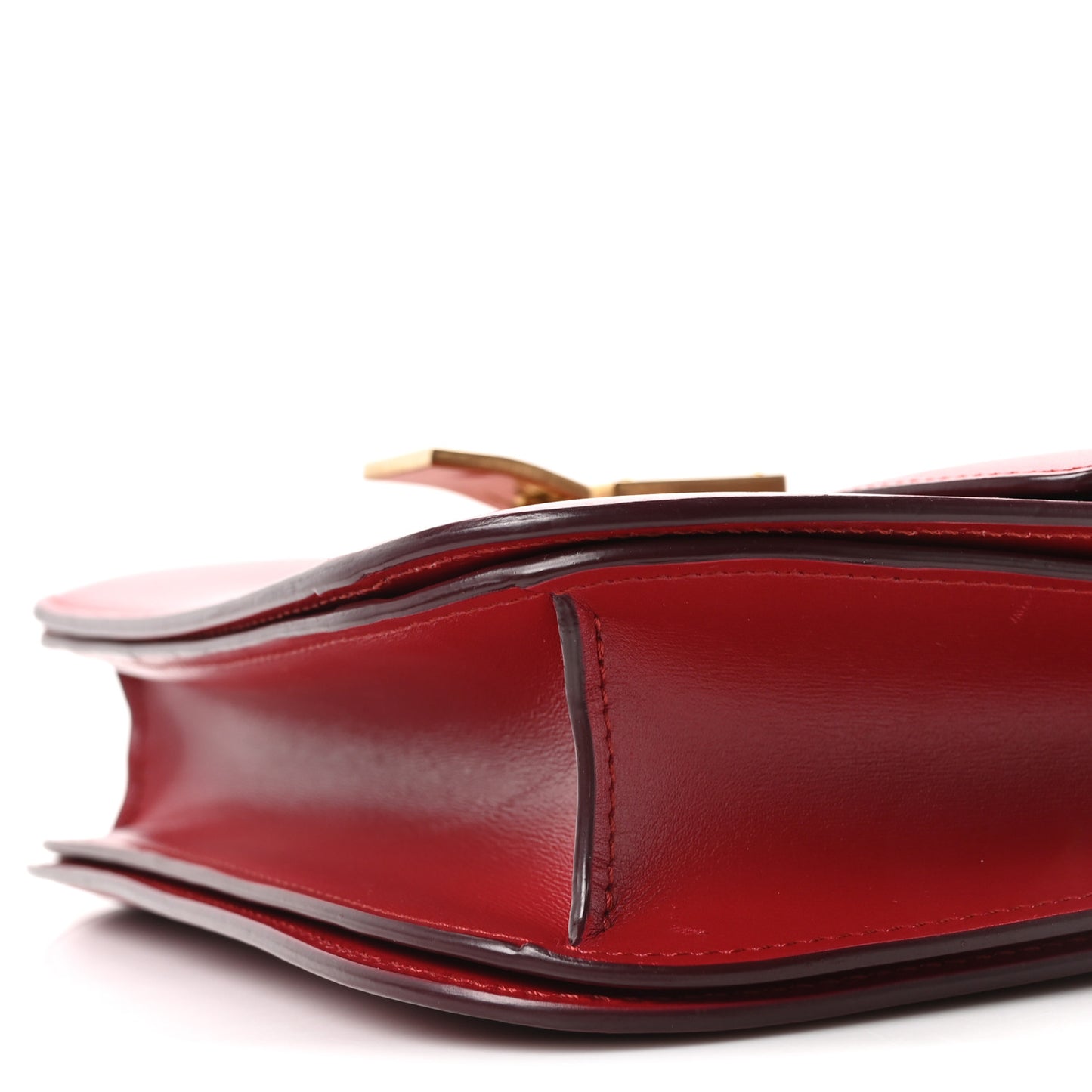 Box Calfskin Medium Classic Box Flap Bag Red