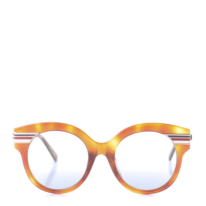 Gucci Acetate Round Frame Web Sunglasses GG0282SA Tortoise 2 of 11