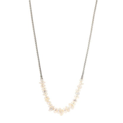 John Hardy Sterling Silver Freshwater Pearl Classic Chain Necklace 1 of 4