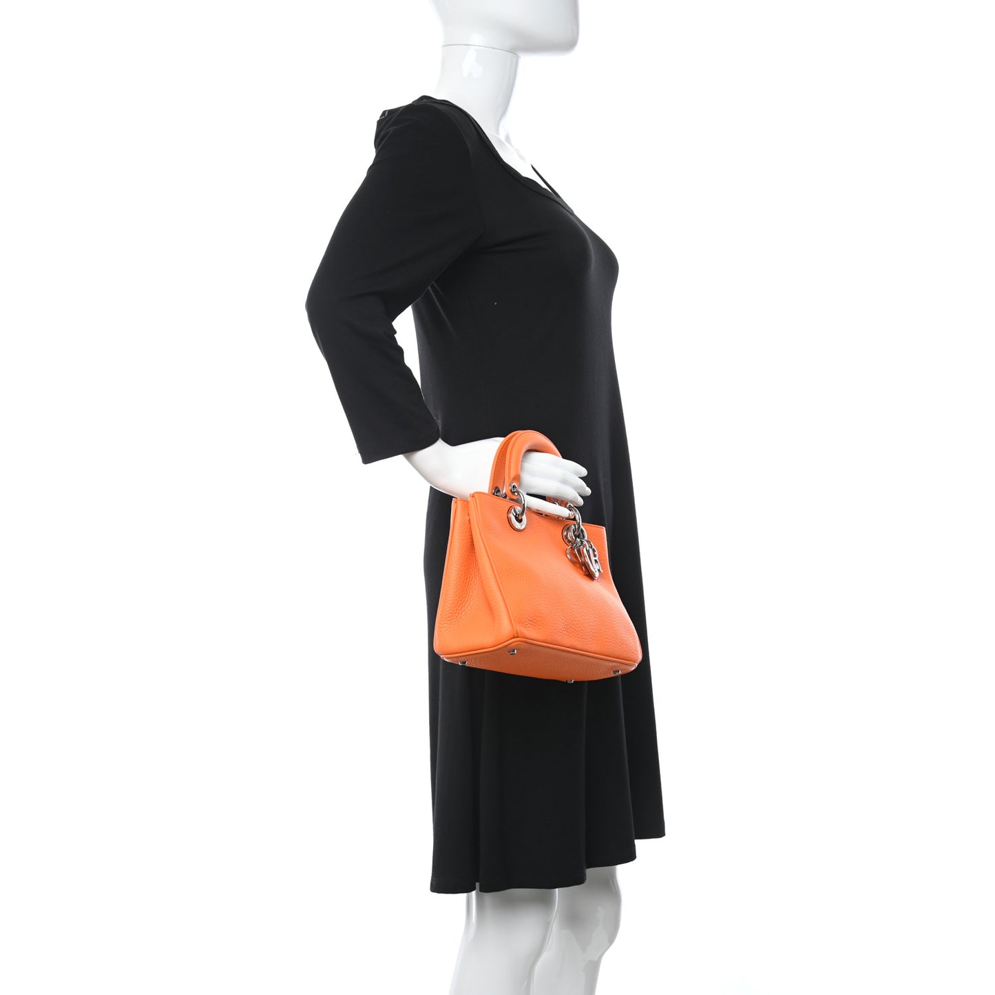 Calfskin Mini Diorissimo Tote Orange