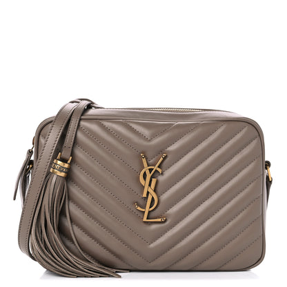 Saint Laurent Calfskin Matelasse Monogram Lou Camera Bag Taupe 1 of 9