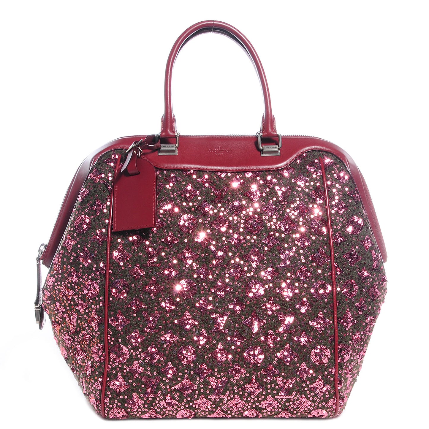 Sequin Monogram Sunshine Express North South Burgundy
