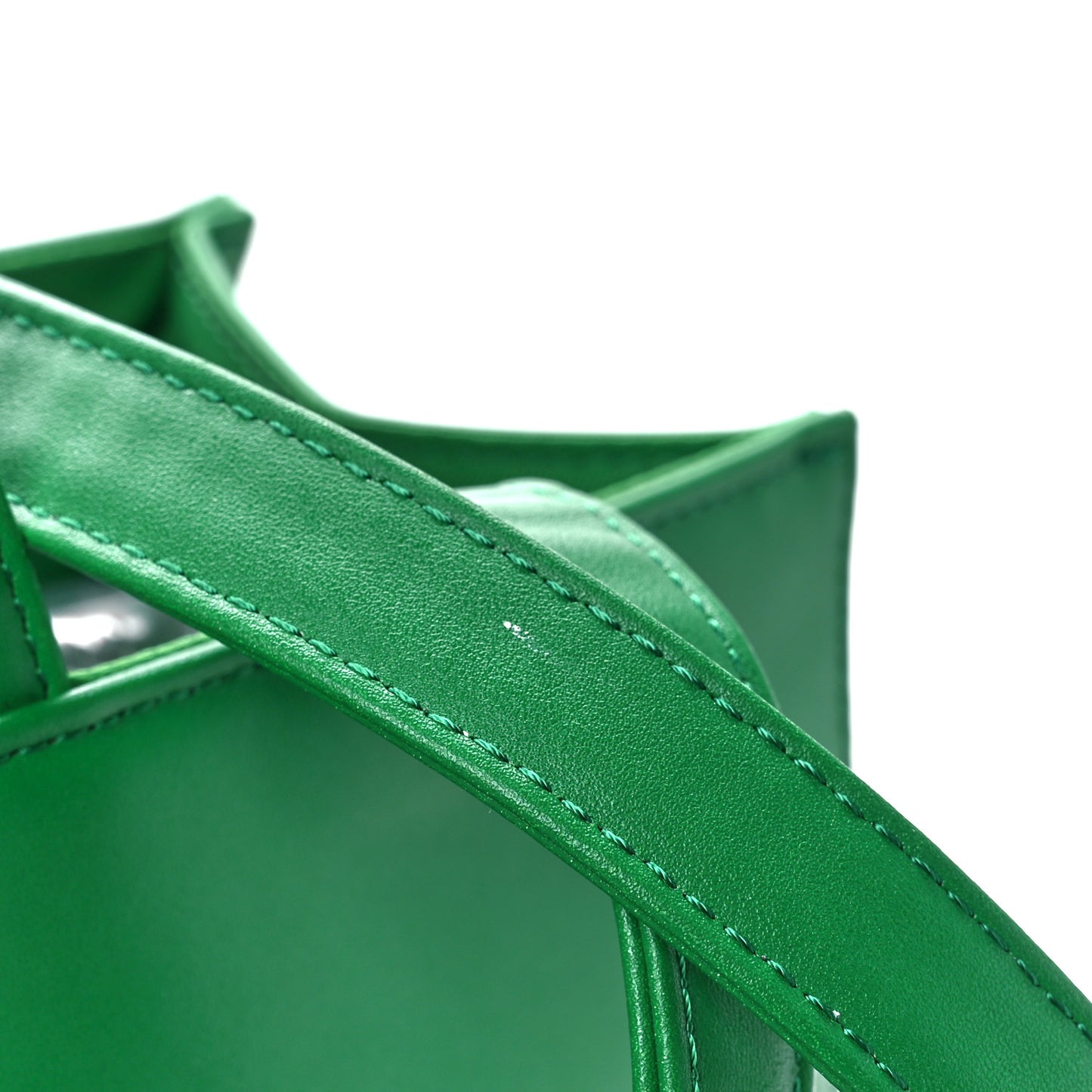 Vegan Leather Medium Shopping Bag Greenscreen