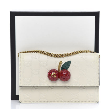 Gucci Guccissima Mini Cherry Chain Bag White 13 of 13