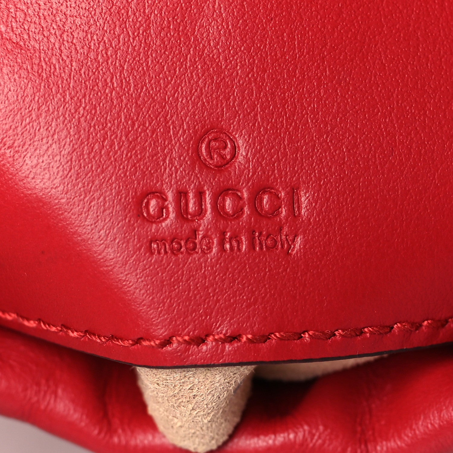 Gucci Calfskin Matelasse Mini GG Marmont 2.0 Bucket Bag Hibiscus Red 6 of 11